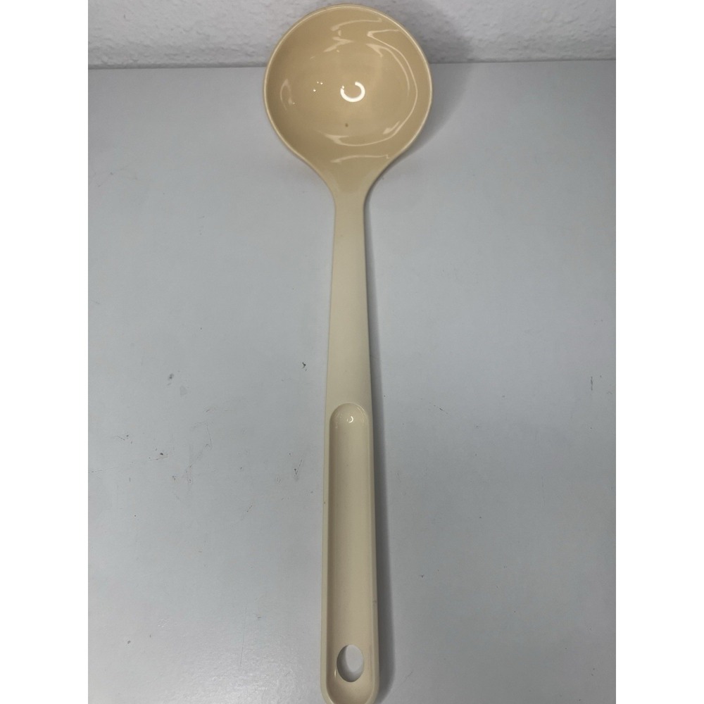 Vintage Tupperware Nylon Tan Soup Ladle Retro Kitchen 11.5"